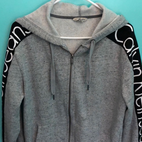 calvin klein grey hoodie mens